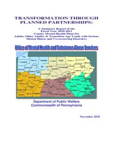 TRANSFORMATION THROUGH PLANNED PARTNERSHIPS: A Summary Report of the Fiscal Year[removed]County Mental Health Plans for Adults, Older Adults, & Transition-Age Youth with Serious