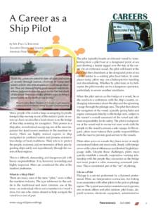 A Career as a Ship Pilot CAREERS in the MERCHANT MARINE