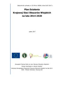 Załącznik do uchwały nr 22 GR ds. KSOW z dniar.  Plan Działania Krajowej Sieci Obszarów Wiejskich na lata