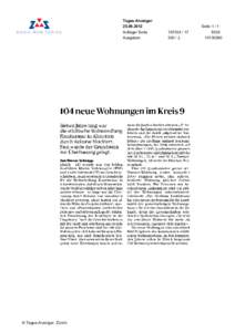 Tages­Anzeiger[removed]Auflage/ Seite Ausgaben[removed] / 17