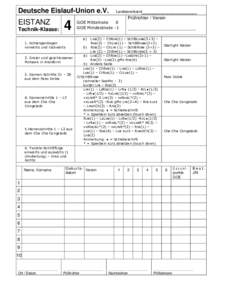 Deutsche Eislauf-Union e.V.  EISTANZ Technik-Klasse:  4