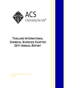 Thailand International Chemical Sciences Chapter 2011 Annual Report