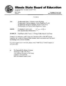 Final Report of the Truancy in Chicago Public Schools Task Force, July 31, 2014