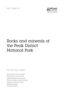Fact Sheet 6:  Rocks and minerals of the Peak District National Park