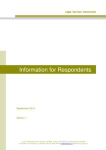 Microsoft Word - Information for Respondents September 2014 V1.doc