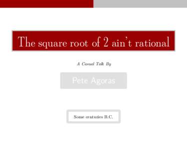 Integer sequences / Number theory / Mathematical series / Figurate numbers / Square root of 2 / Mathematical proof / 2K / Square root / Pi / Mathematics / Numbers / Mathematical analysis