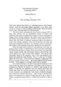 Lees-Knowles Lectures Cambridge[removed]Antony Beevor