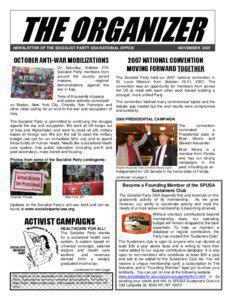 .  NEWSLETTER OF THE SOCIALIST PARTY USA NATIONAL OFFICE