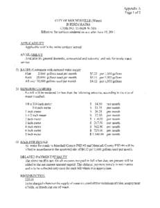 Appendix A Page 1 o f 2 CITY OF MOUNDSVILLE (Water) INTERIM RATES CASE NO[removed]W-MA Effective for services rendered on and after June 10,2011