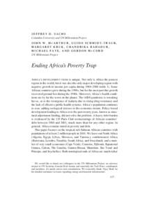 Poverty / Macroeconomics / Economic indicators / Economic growth / Poverty reduction / Poverty trap / Millennium Development Goals / Sub-Saharan Africa / Gross domestic product / Economics / Development / Socioeconomics