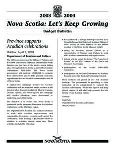 [removed]Nova Scotia: Let’s Keep Growing Budget Bulletin