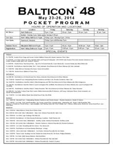 Balticon 48 sm May 23-26, 2014  pocket program