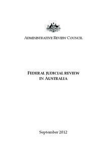 ARC Report 50 - Federal Judicial Review in Australia[removed]