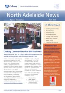 North Adelaide News Patient Newsletter AprilIn this issue