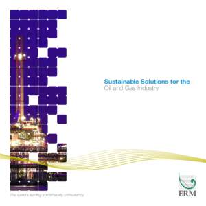 Sustainable Solutions for the Oil and Gas Industry The world’s leading sustainability consultancy  The oil and gas industry