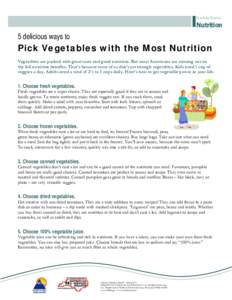 Microsoft Word - PickVegetablesWithTheMostNutrition.doc