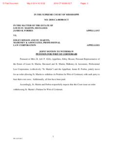 Appellate review / Gulfport /  Mississippi / Certiorari / Gulfport / Harrison County /  Mississippi / Geography of the United States / Gulfport–Biloxi metropolitan area / Law / Mississippi