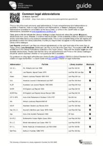 guide Common legal abbreviations Lin Masson, April 2014 UG LAW006  [https://www.abdn.ac.uk/library/documents/guides/law/uglaw006.pdf]