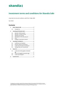     Investment terms and conditions for Skandia Safe     