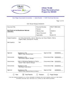 ORAU TEAM Dose Reconstruction Project for NIOSH Oak Ridge Associated Universities I Dade Moeller I MJW Technical Services Page 1 of 115