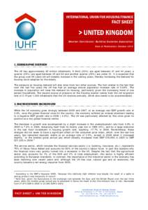 INTERNATIONAL UNION FOR HOUSING FINANCE  FACT SHEET > UNITED KINGDOM Member Contributor: Building Societies Association