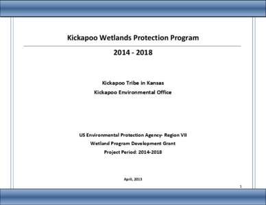 Kickapoo Wetlands Protection Program
