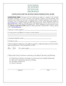 Microsoft Word - Heinz Dissertation Award Nominator Form