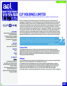 CASE STUDY  CLP HOLDINGS LIMITED STREAMLINED DATA EXTRACTION WITH ACL DIRECT LINK FOR SAP