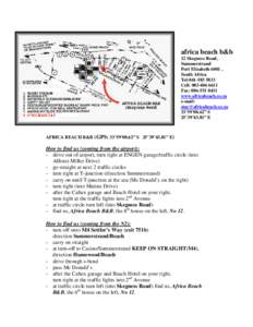 africa beach b&b 12 Skegness Road, Summerstrand Port Elizabeth 6001 , South Africa Tel:[removed]