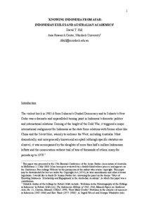 Suharto / New Order / Indonesian National Awakening / Utuy Tatang Sontani / Sukarno / Dipa Nusantara Aidit / Indonesian literature / Indonesian killings of 1965–1966 / Indonesia / Southeast Asia / Javanese people