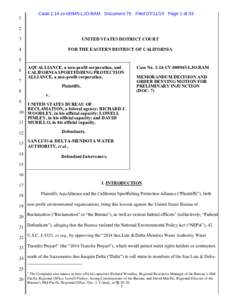 Case 1:14-cv[removed]LJO-BAM Document 75 Filed[removed]Page 1 of[removed]UNITED STATES DISTRICT COURT