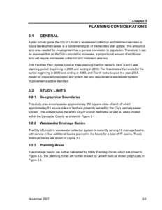 Chapter 3  PLANNING CONSIDERATIONS 3.1  GENERAL