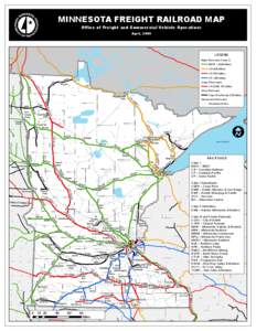 MINNESOTA FREIGHT RAILROAD MAP Office of Freight and Commercial Vehicle Operations April, 2009 LEGEND