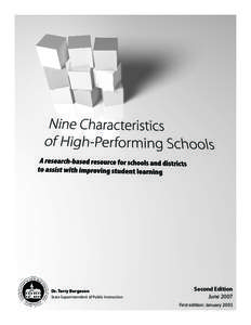 Dr. Terry Bergeson State Superintendent of Public Instruction Second Edition June 2007 First edition: January 2003