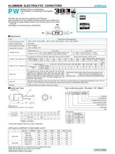 ALUMINUM ELECTROLYTIC CAPACITORS  PW