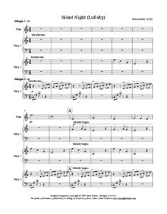 Silent Night (Lullaby)  Adagio q = 60 Flute  Harp 1