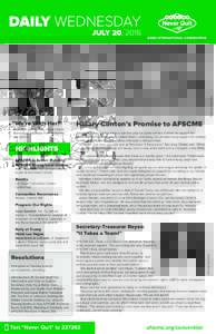 Trade unions in the United States / AFLCIO / American Federation of State /  County and Municipal Employees / Business / Lee Saunders / Economy / Politics of the United States / Hillary Clinton / United EMS Workers  AFSCME Local
