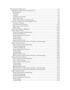 The Garrison Study Unit........................................................................................6.1 Description of the Garrison Study Unit.............................................................6.1 Ph