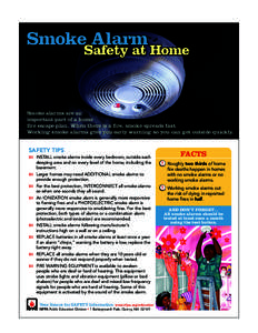 Smoke Alarm  Safety at Home Smoke alarms are an important part of a home