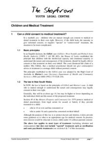 Microsoft Word - Children and Medical Treatment 004523745v13.doc