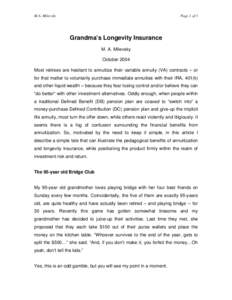 Microsoft Word - Grandmas Longevity Insurance.doc