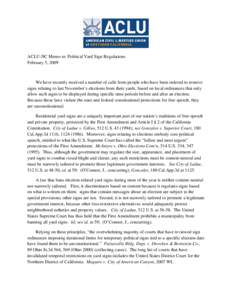 American Civil Liberties Union / Politics of the United States / Law / United States / First Amendment to the United States Constitution / City of Ladue v. Gilleo / Ladue /  Missouri