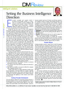 intelligent solutions  by jonathangeiger Setting the Business Intelligence Direction