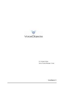 Dr. Andreas Volmer Senior Product Manager, Voxeo VoiceObjects 11  Table of Contents