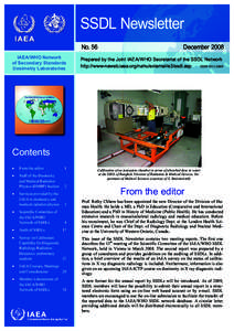 SSDL Newsletter No. 56 IAEA/WHO Network of Secondary Standards Dosimetry Laboratories