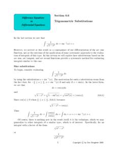 Section 6.6  Difference Equations to Differential Equations