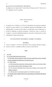 14  HB 838/AP House Bill 838 (AS PASSED HOUSE AND SENATE) By: Representatives Tanner of the 9th, Golick of the 40th, Ramsey of the 72nd, Powell of the