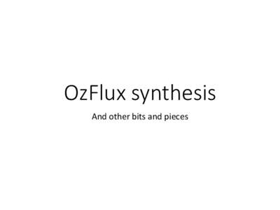 OzFlux synthesis And other bits and pieces Tumbarumba sensitivity to ustar threshold 25