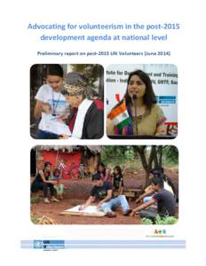 Report on post-2015 national activities and outcomes as June14