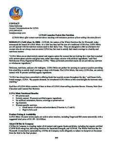 Microsoft Word - LUNA Minis Press Release FINAL.doc